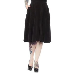 NWOT SOURPUSS BLACK CIRCLE SKIRT SZ XL
